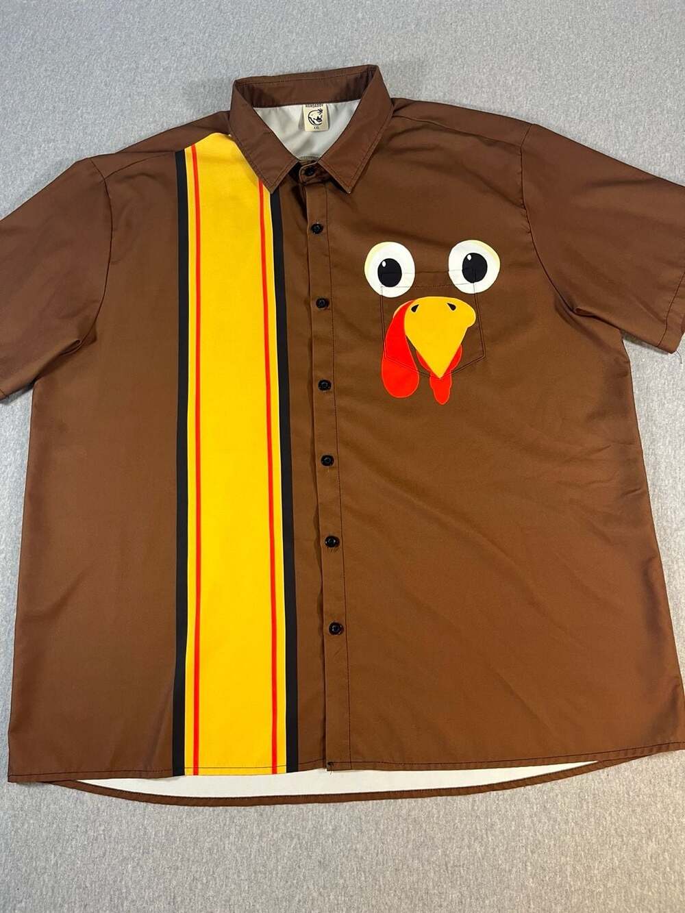 Hardaddy Turkey Chest Pocket Short Sleeve Bowling Shirt Men’s XXL